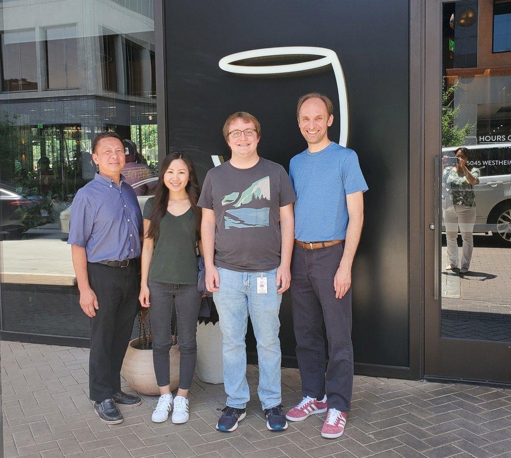 Lab members at lunch at JOEY Uptown, May 2022