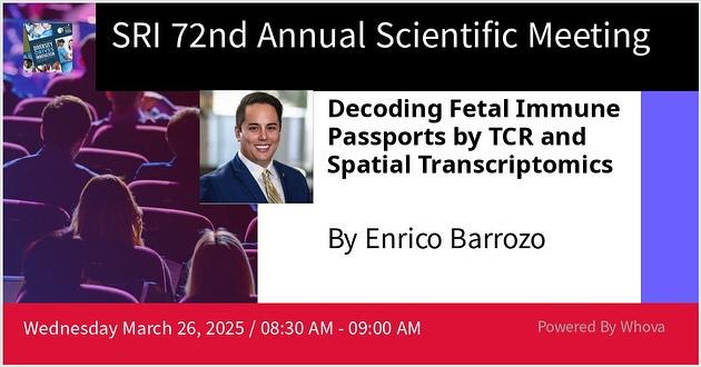 Excited to have shared our latest findings at #SRI2025 during the Fetal Physiology Satellite Session on Innovative Approaches to Fetal Immune Cell Development