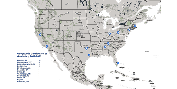 Geographic Distribution of Graduates, 2017-2021