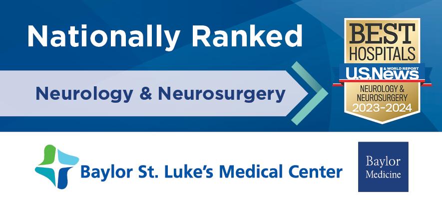 U.S. News & World Report Best Hospital Badge for Neurology & Neurosurgery awarded for the 2023 - 2024 calendar year.