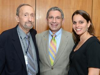 Dr. Brody and Dr. McGuire with 7mƵ President Dr. Paul Klotman.