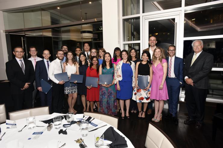 The members of the Distinguished Educators Pathway gathered at graduation from the Internal Medicine Residency program.