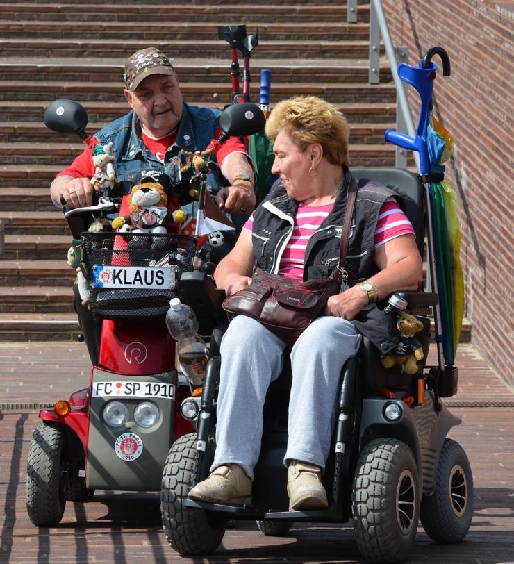 Couple in a wheelchair