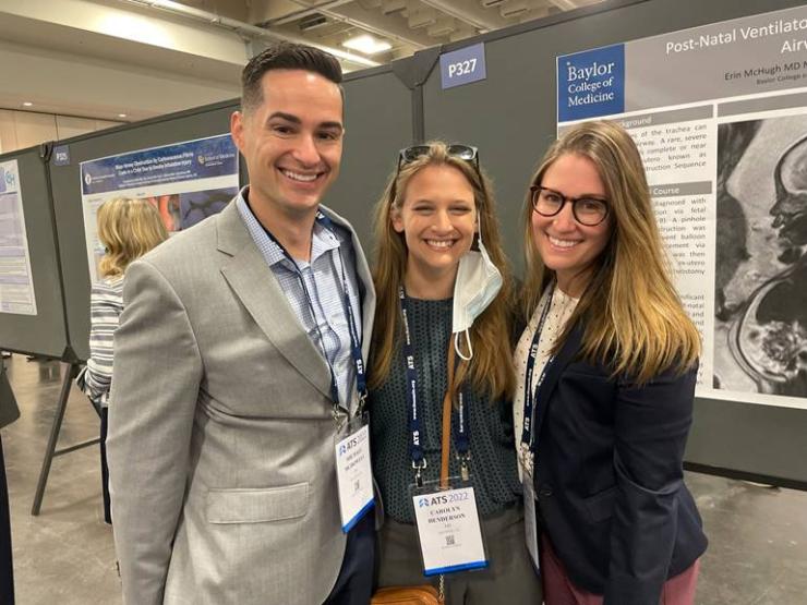 Pediatric Pulmonology Fellows Pediatric Pulmonology Fellows at research poster presentation.