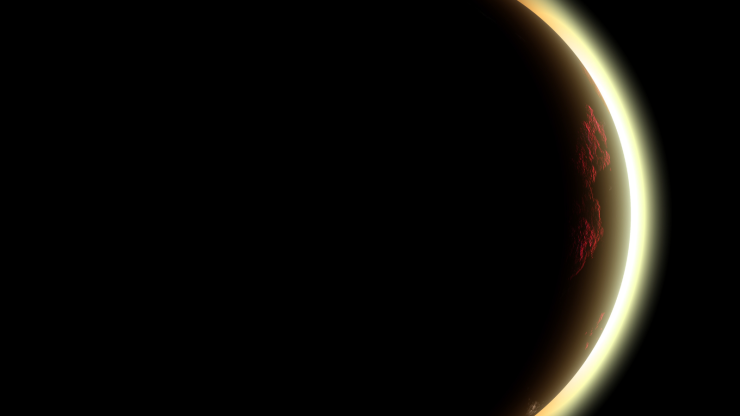 Image of a backlit moon.