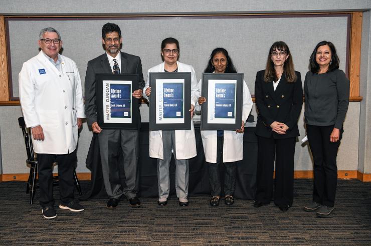 Master Clinician honorees are Dr. Joseph Chorley, Dr. Himabindu Kadiyala and Dr. Yasmeen Quadri. 