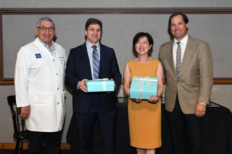 Dr. Pythress and Dr. Lu are awarded the Barbara and Corbin J. Robertson, Jr. Presidential Award for Excellence in Education.