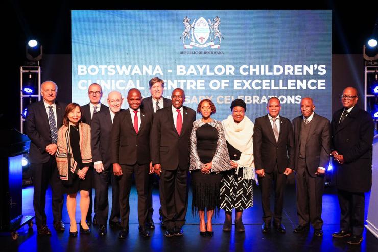 Leaders from the Government of Botswana, Baylor College of Medicine and Texas Children’s Hospital and Bristol Myers Squibb celebrate the 20th anniversary of the Botswana-Baylor Children’s Clinical Centre of Excellence and its impact on the health of tens of thousands of people in the country.
