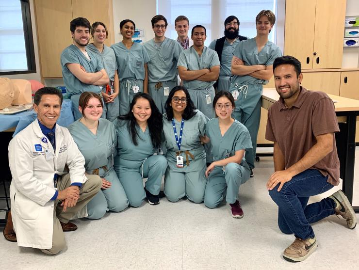 DeBakey Summer Surgery students in the Sim lab