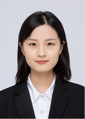 Woman smiling in front of white background