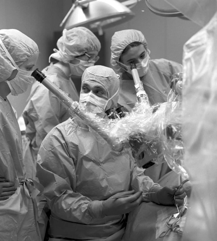 Bobby R. Alford, M.D., F.A.C.S. Bobby R. Alford, M.D., in surgery.