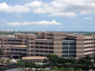 A view of the Michael E. DeBakey VA Medical Center as seen from the Baylor College of Medicine Medical Center