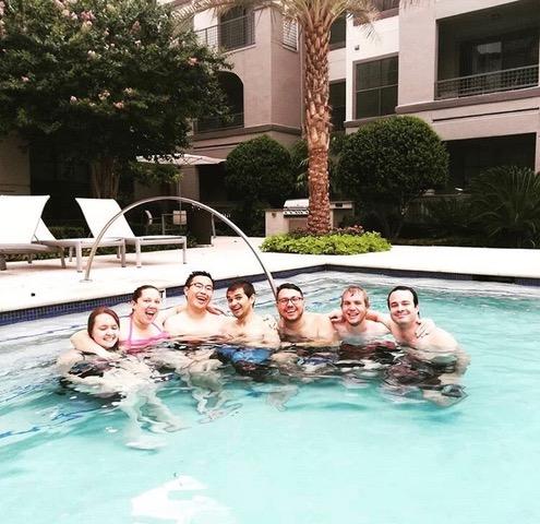 Student Pool Party Upper-level students in the Genetics & Genomics Graduate Program host an annual pool party to welcome new students.