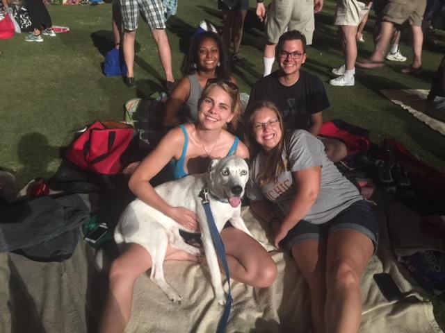 2015 Interns enjoying an evening out at Hermann Park