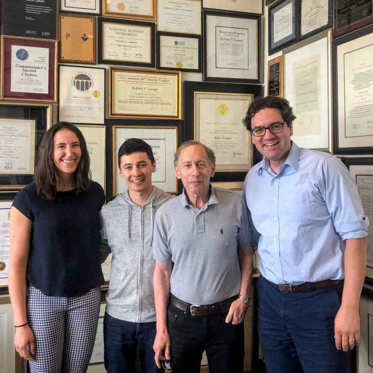 TRISH funded investigators at MIT exploring microbe therapy for deep space applications: Johanna L’Heureux, Dr. Miguel Jimenez, and Professors Robert Langer and Giovanni Traverso.