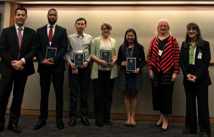 Larry Scott Jr. (2nd from the left) won the best abstract award at the 6th CVRI symposium (April 10, 2019)
