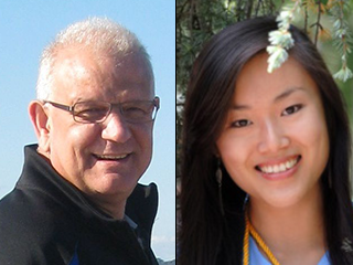 Dr. Hugo J. Bellen, professor of neuroscience and molecular and human genetics at Baylor College of Medicine and Dr. Lucy Liu, a Ph.D. graduate in neuroscience from the Bellen lab.