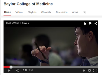 Baylor College of Medicine's Youtube Channel.