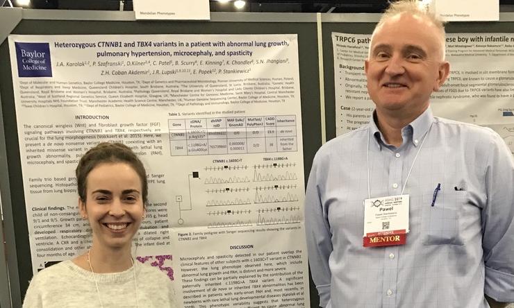 Justyna Karolak and Pawel Stankiewicz at the ASGH 2019 Meeting in Houston.