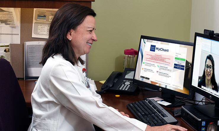 Doctor conducting a Telehealth Appointment