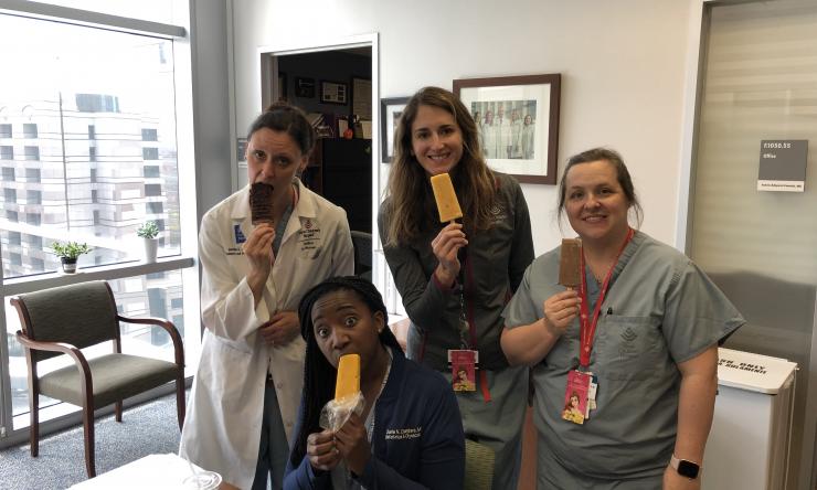 Pediatric and Adolescent Gynecology team taking an ice cream break.