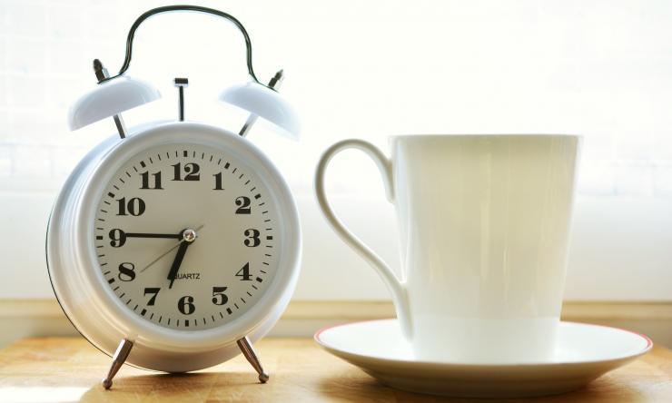 Clock with cup