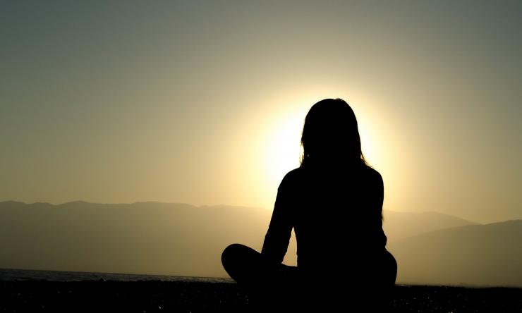 Meditation sunset