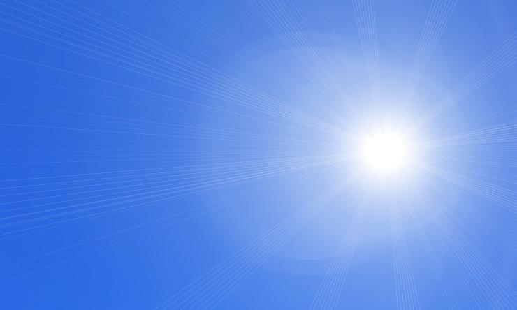 Photo of the hot sun