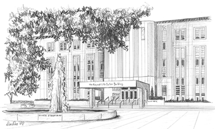 Pencil drawing of the Cullen building