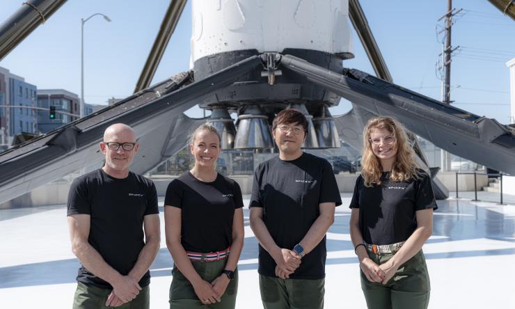 From left to right: Eric Philips, Chun Wang, Jannicke Mikkelsen, and Rabea Rogge will travel over Earth's poles aboard SpaceX's Fram2 mission.