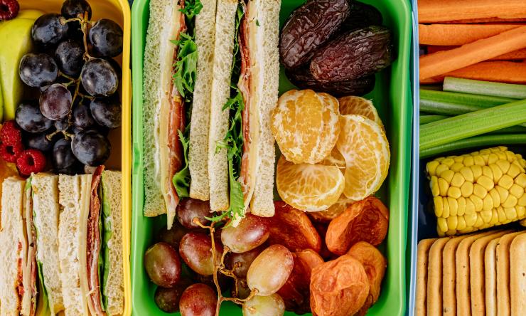 A close up photo of the inside of a healthy lunch