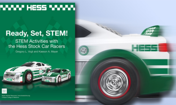 Hess toy car image also promoting the STEM activities lesson plan created by BCM