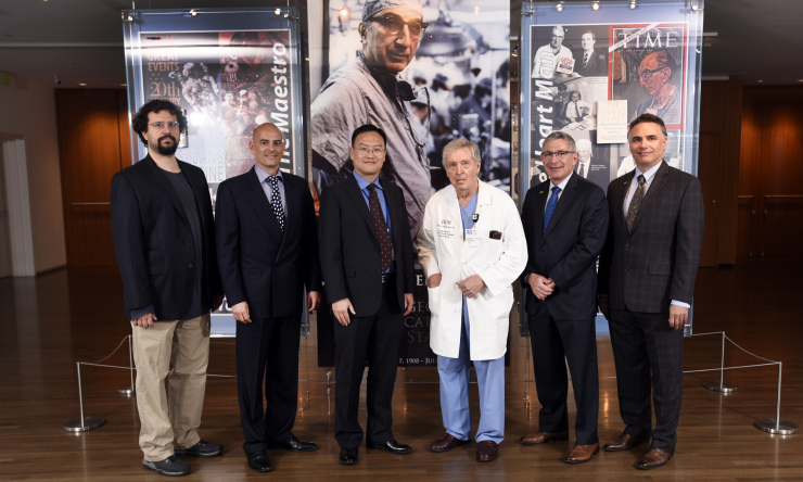 From left to right: Dr. Erez Lieberman Aiden, Dr. Karl-Dimiter Bissig, Dr. George Noon, Dr. Hugo Bellen, Dr. Paul Klotman, and Dr. Adam Kuspa.