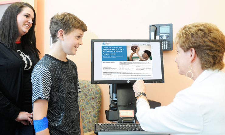 Cancer survivor Jake learns about the Passport For Care program.