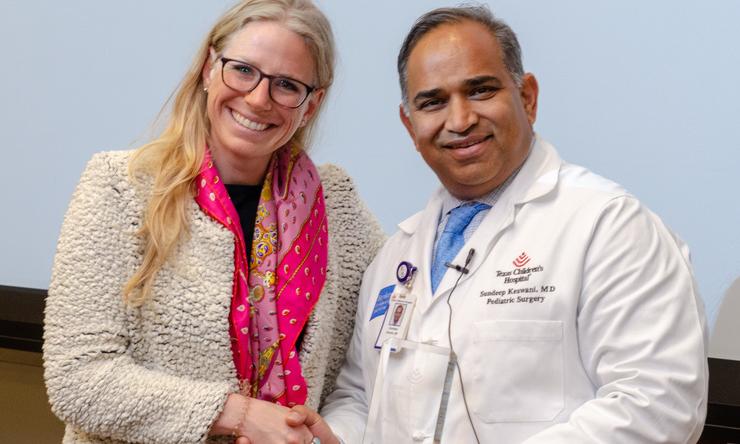 Dr. Emily Steen with mentor Dr. Sundeep Keswani at the 2019 Surgical Research Day