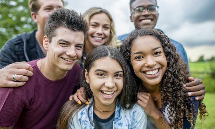 Group of teens