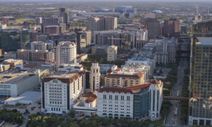 Aerial view of the Texas Medical Center